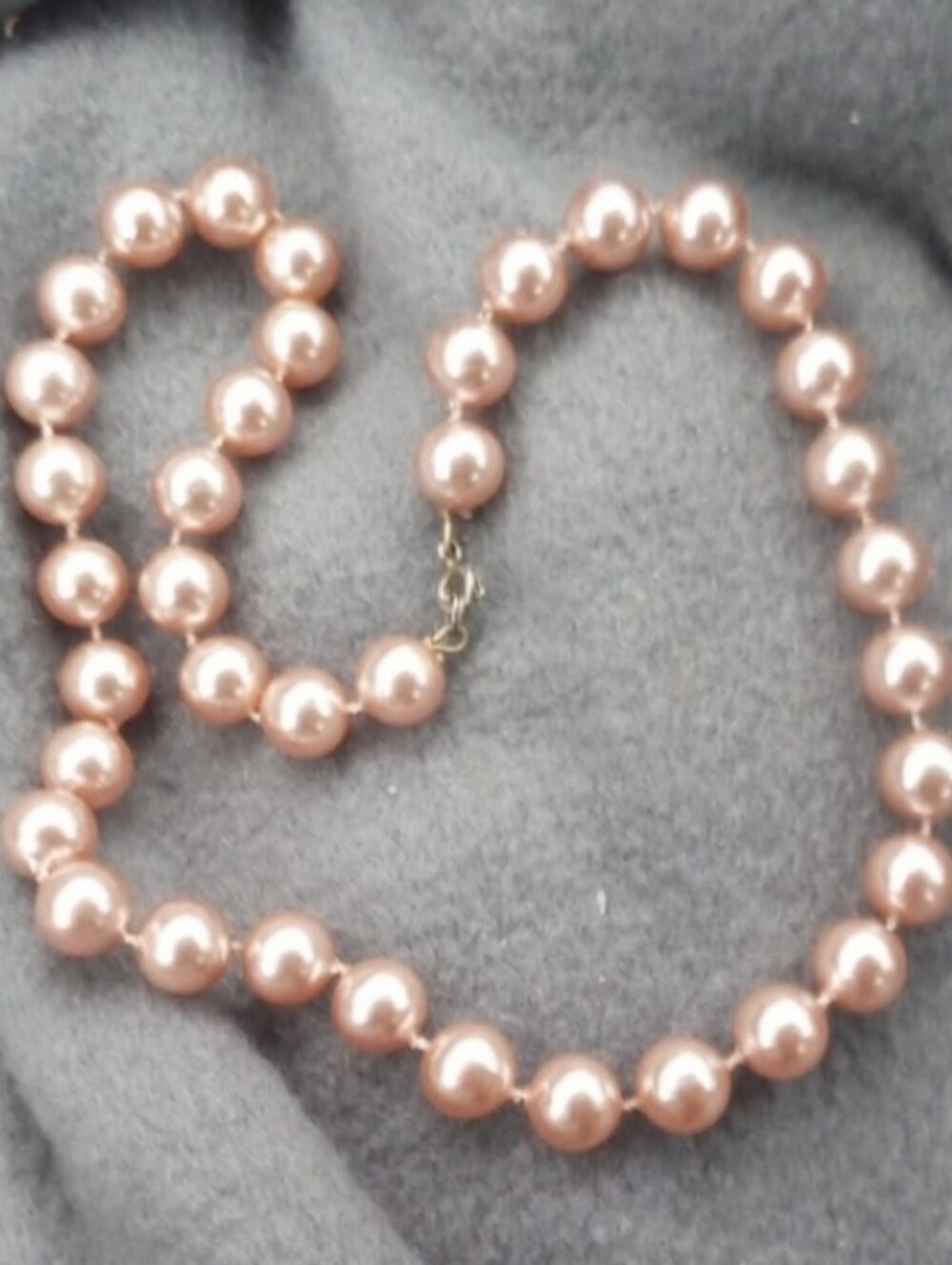 Vintage Blush Pink Pearl Strand Necklace — Elegant Feminine Accent